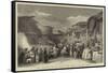 Cabul Illustrated, the Main Street in the Bazaar in the Fruit Season-null-Framed Stretched Canvas