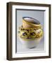 Cachepot Decorated with Loose Looped Braiding and Crackle Glazing-null-Framed Giclee Print