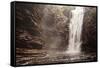 Cachoeira Buracao Waterfall in the Chapada Diamantina National Park-Alex Saberi-Framed Stretched Canvas