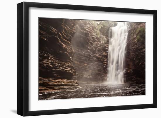 Cachoeira Buracao Waterfall in the Chapada Diamantina National Park-Alex Saberi-Framed Photographic Print