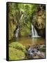 Cachoeira Indiana Jones, waterfall in Boa Esperanca de Cima, Nova Friburgo Municipality, State of R-Karol Kozlowski-Framed Stretched Canvas