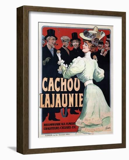 Cachou Lajaunie. Recommandé Aux Fumeurs Chauffeurs Cyclistes Etc, C. 1890-Francisco Tamagno-Framed Giclee Print