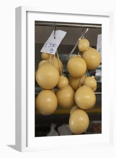 Caciocavallo Cheese for Sale in a Market in Martina Franca, Puglia, Italy, Europe-Martin-Framed Photographic Print