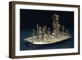 Cacique Guatavita, known as El Dorado's Raft in Gold and Emeralds, Colombia, Chibcha Civilization-null-Framed Giclee Print