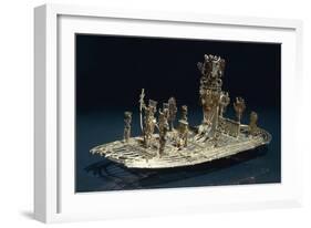 Cacique Guatavita, known as El Dorado's Raft in Gold and Emeralds, Colombia, Chibcha Civilization-null-Framed Giclee Print