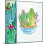 Cacti Garden II no Birds and Butterflies-Farida Zaman-Mounted Art Print