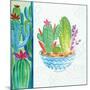 Cacti Garden II no Birds and Butterflies-Farida Zaman-Mounted Art Print