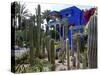 Cacti in the Majorelle Garden, Restored by the Couturier Yves Saint-Laurent, Marrakesh, Morocco-De Mann Jean-Pierre-Stretched Canvas