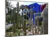 Cacti in the Majorelle Garden, Restored by the Couturier Yves Saint-Laurent, Marrakesh, Morocco-De Mann Jean-Pierre-Mounted Photographic Print