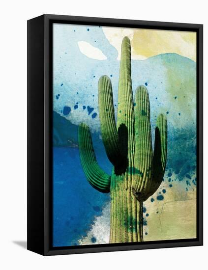 Cactus Abstract-Sisa Jasper-Framed Stretched Canvas