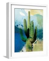 Cactus Abstract-Sisa Jasper-Framed Art Print