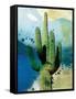 Cactus Abstract-Sisa Jasper-Framed Stretched Canvas