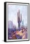 Cactus and Man-null-Framed Stretched Canvas