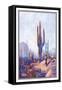 Cactus and Man-null-Framed Stretched Canvas