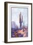 Cactus and Man-null-Framed Art Print