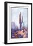 Cactus and Man-null-Framed Art Print