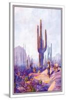 Cactus and Man-null-Stretched Canvas