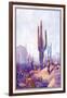 Cactus and Man-null-Framed Art Print