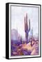 Cactus and Man-null-Framed Stretched Canvas