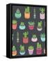 Cactus and Succulent Plants Seamless Pattern-Soodowoodo-Framed Stretched Canvas