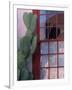 Cactus and Window, Barrio District, Tucson, Arizona, USA-Joanne Wells-Framed Photographic Print