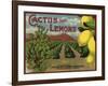 Cactus Brand - Highland, California - Citrus Crate Label-Lantern Press-Framed Art Print