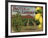 Cactus Brand - Highland, California - Citrus Crate Label-Lantern Press-Framed Art Print