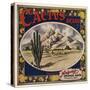 Cactus Brand - Phoenix, Arizona - Citrus Crate Label-Lantern Press-Stretched Canvas