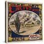 Cactus Brand - Phoenix, Arizona - Citrus Crate Label-Lantern Press-Stretched Canvas