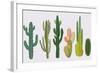 Cactus Collection in Vector Illustration-Roberto Chicano-Framed Art Print