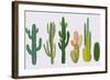 Cactus Collection in Vector Illustration-Roberto Chicano-Framed Art Print