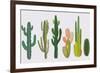 Cactus Collection in Vector Illustration-Roberto Chicano-Framed Art Print