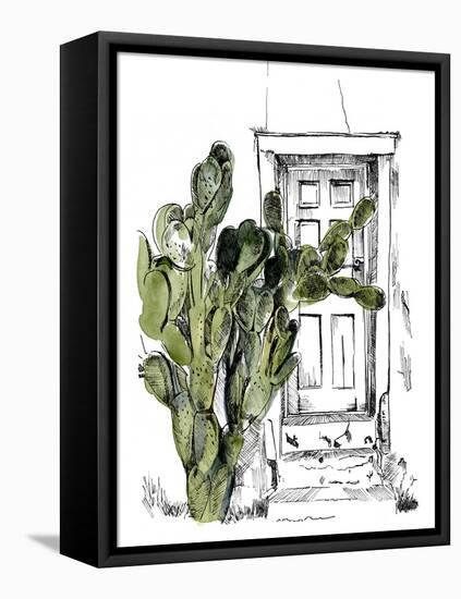 Cactus Door III-Jennifer Parker-Framed Stretched Canvas