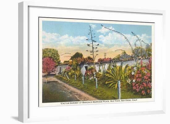 Cactus Garden, Old Town, San Diego, California-null-Framed Art Print