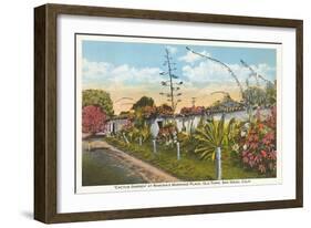 Cactus Garden, Old Town, San Diego, California-null-Framed Art Print