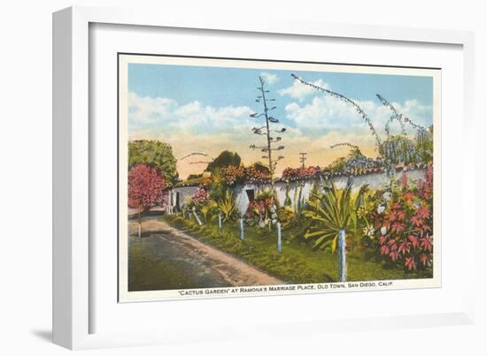 Cactus Garden, Old Town, San Diego, California-null-Framed Art Print