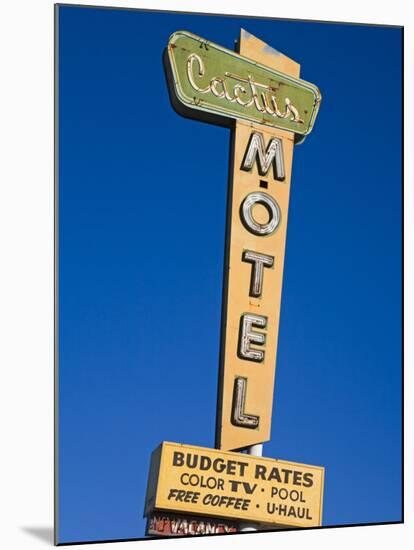 Cactus Motel, Route 66, Barstow, California, United States of America, North America-Richard Cummins-Mounted Photographic Print