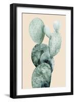 Cactus on Coral I-Grace Popp-Framed Art Print