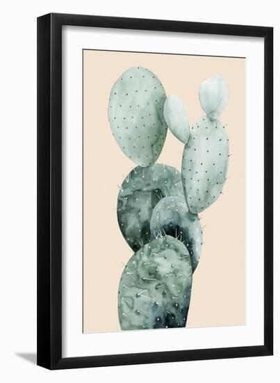 Cactus on Coral I-Grace Popp-Framed Art Print