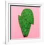 Cactus on Pink Background. Minimal Design Photo-Evgeniya Porechenskaya-Framed Photographic Print