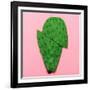 Cactus on Pink Background. Minimal Design Photo-Evgeniya Porechenskaya-Framed Photographic Print