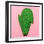 Cactus on Pink Background. Minimal Design Photo-Evgeniya Porechenskaya-Framed Photographic Print