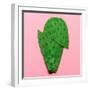 Cactus on Pink Background. Minimal Design Photo-Evgeniya Porechenskaya-Framed Photographic Print