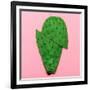 Cactus on Pink Background. Minimal Design Photo-Evgeniya Porechenskaya-Framed Photographic Print