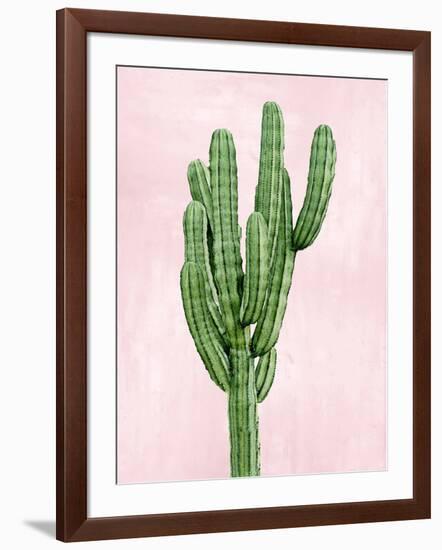 Cactus on Pink I-Mia Jensen-Framed Art Print