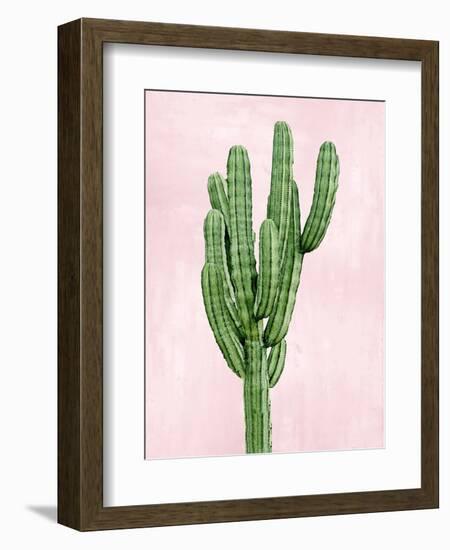 Cactus on Pink I-Mia Jensen-Framed Art Print