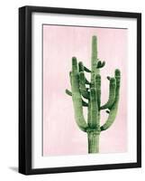 Cactus on Pink II-Mia Jensen-Framed Art Print