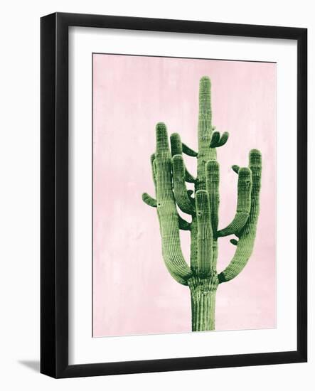 Cactus on Pink II-Mia Jensen-Framed Art Print