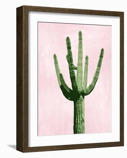 Cactus on Pink III-Mia Jensen-Framed Art Print