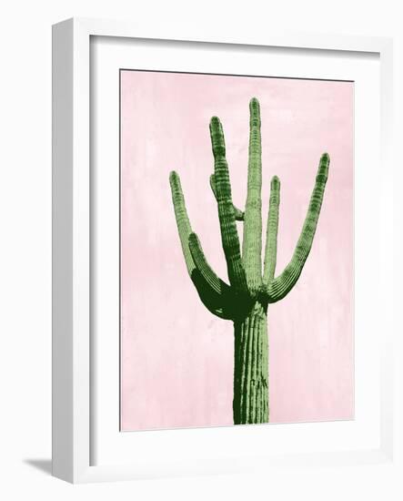 Cactus on Pink III-Mia Jensen-Framed Art Print